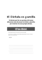 Vista previa - Juegos / Gamificación - 10 dictats en parella - Repte - 20 textos diferents - Portada