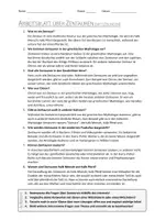 Vorschau - Arbeitsblätter - AB mit Fragen zum Thema "Zentauren" + Lösungsblatt - Seite 1