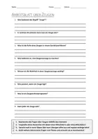 Vorschau - Arbeitsblätter - AB mit Fragen zum Thema "Zeugen" + Lösungsblatt - Deckblatt
