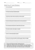 Vorschau - Arbeitsblätter - AB mit Fragen zum Thema "Zombies" + Lösungsblatt - Deckblatt