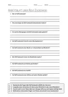 Vorschau - Arbeitsblätter - AB mit Fragen zum Thema "Rolf Zuckowski" + Lösungsblatt + Mindmap + Infografik - Deckblatt