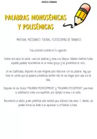 Vista previa - Juegos / Gamificación - CLASIFICACIÓN PALABRAS EN POLISÉMICAS Y MONOSÉMICAS - página 1