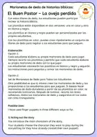 Vista previa - Hojas de trabajo - La oveja perdida - Marionetas de dedo de historias bíblicas - página 1
