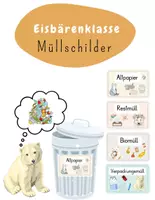Vorschau - Poster - Müllschilder für die Eisbärenklasse - Deckblatt
