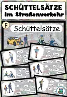 Vista previa - Tarjetas / Manipulativos - Frases temblorosas "Im Straßenverkehr" diferenciadas dos veces - Alemán - Portada