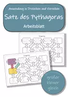 Vorschau - Arbeitsblätter - Satz des Pythagoras in Dreiecken & Vierecken – Arbeitsblatt „Irrgarten“ - Deckblatt