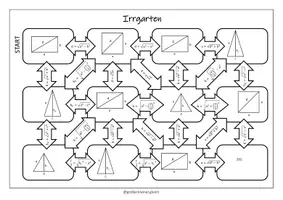 Vorschau - Arbeitsblätter - Satz des Pythagoras in Dreiecken & Vierecken – Arbeitsblatt „Irrgarten“ - Seite 3