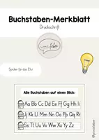 Vorschau - Poster - Materialpaket: Buchstaben-Merkblätter (Druck- und Grundschrift, SAS, LA, VA) - Seite 1