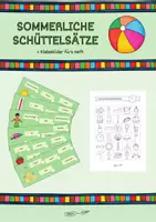 Vorschau - Arbeitsblätter - Sommerliche Schüttelsätze/Purzelsätze für Klasse 2 und 3 (+ Klebebilder fürs Heft) - Deckblatt