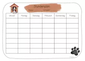 Vorschau - Anderer Materialtyp - Stundenplan - Vorlage - Hundeklasse - Freebie - Seite 2