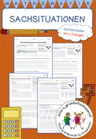 Vorschau - Arbeitsblätter - Sachsituationen/Sachaufgaben lösen mit der Rechentabelle - mit Lösungen - Deckblatt
