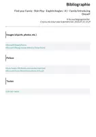 Aperçu - Jeux - Find your Family - Role Play - English/Anglais - A1 - Family/Introducing Oneself - Page 1