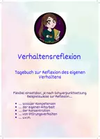 Vorschau - Arbeitsblätter - Verhaltenstagebuch_Reflexion des Verhaltens - Deckblatt