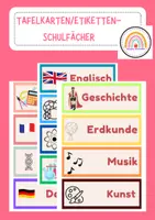 Vorschau - Präsentationen/Tafelbilder - Tafelkarten/Etiketten - Schulfächer - Deckblatt
