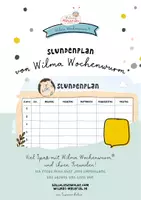 Vorschau - Arbeitsblätter - Kostenlos: Igel Stundenplan (farbig & schwarz-weiß) - Seite 1
