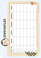 Vorschau - Arbeitsblätter - Kostenlos: Igel Stundenplan (farbig & schwarz-weiß) - Seite 3