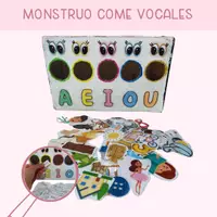 Vista previa - Tarjetas / Manipulativos - MONSTRUO COME VOCALES - Portada