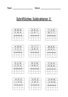 Vorschau - Arbeitsblätter - Schriftliches Subtrahieren - Seite 2