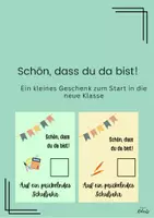 Vorschau - Mal- und Bastelvorlagen - Schön, dass du da bist! - Neue Klasse - Deckblatt