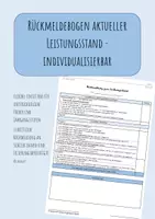 Vorschau - Anderer Materialtyp - Rückmeldebogen zum Leistungsstand - individualisierbar - Deckblatt