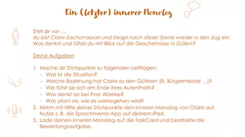 Vorschau - Arbeitsblätter - Der Besuch der alten Dame - innerer Monolog als Audioprojekt - Seite 3