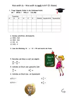 Vorschau - Arbeitsblätter - Lernstandserhebung zur 5. Klasse - Mathematik - Deckblatt