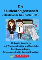 Vorschau - Stundenentwürfe - Kaufmann und Kauffrau nach dem HGB: Die Kaufleuteeigenschaft - Deckblatt