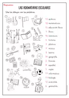Vorschau - Arbeitsblätter - Asignaturas escolares / Schulfächer - Vokabelarbeitsblatt (Spanisch) - Seite 3