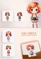 Vorschau - selbst erstellte Cliparts/Grafiken - 30 Chibi-Puppen Traumberufe Clipart - Seite 3