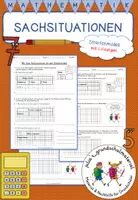 Vorschau - Arbeitsblätter - Sachsituationen / Sachaufgaben lösen mit dem Streifenmodell - mit Lösungen - Deckblatt