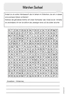 Vorschau - Arbeitsblätter - Märchen Verben Präteritum - Suchsel - Seite 2