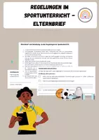 Vorschau - Anderer Materialtyp - Regelungen im Sportunterricht - Elternbrief - Deckblatt