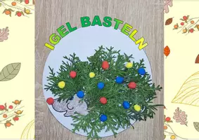 Vorschau - Mal- und Bastelvorlagen - ThujaIgel Basteln - Deckblatt