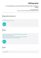 Aperçu - Feuilles d'exercices - In my School Bag | Cut and Glue Worksheet | School Things | Vocabulary #anglais - Page 3