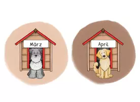 Vorschau - Mal- und Bastelvorlagen - Geburtstagskalender Hundeklasse - Seite 3