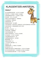 Vorschau - Unterrichtsreihen - Klassentier Materialpaket "Giraffe" / Giraffenklasse (inkl. Clipart!) - Seite 1