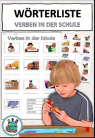 Vorschau - Arbeitsblätter - Wörterliste "Verben in der Schule" DaZ / DaF / Deutsch - Seite 1