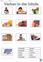 Vorschau - Arbeitsblätter - Wörterliste "Verben in der Schule" DaZ / DaF / Deutsch - Seite 2
