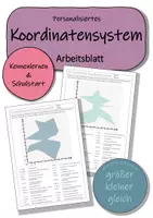 Vorschau - Arbeitsblätter - "Das bin ich"-Figur im Koordinatensystem - Arbeitsblatt (Kennen lernen / Schulstart ) - Deckblatt