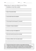 Vorschau - Arbeitsblätter - Lernposter + AB mit Fragen zum Thema "Arbeiten im Team" + Lösungsblatt + Mindmap + Infografik - Seite 1