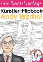 Vorschau - Arbeitsblätter - Andy Warhol - Künstler - Flipbook einen Steckbrief erstellen & Kunstbetrachtung - Deckblatt