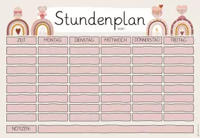 Vorschau - Anderer Materialtyp - Stundenplan - Vorlage - boho - Seite 1