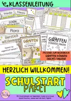 Vorschau - Arbeitsblätter - Schulstart, Schulanfang (Giraffen können tanzen) - Deckblatt
