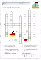 Vorschau - Arbeitsblätter - Deutschland / Bundesländer / Kreuzworträtsel - Deckblatt