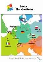 Vorschau - Bildkarten - Deutschland / Nachbarländer / Puzzle - Deckblatt