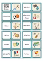 Vista previa - Juegos / Gamificación - Asignaturas escolares - juego de dominó para primaria - página 1