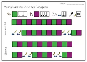 Vorschau - Arbeitsblätter - Mitspielsatz zur Arie des Papageno - Seite 2