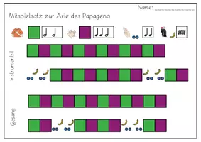 Vorschau - Arbeitsblätter - Mitspielsatz zur Arie des Papageno - Seite 3