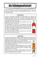 Vorschau - Arbeitsblätter - Die Ständegesellschaft im Absolutismus - Seite 1