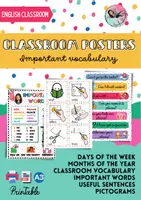 Vista previa - Refuerzo / NEE / Materiales de apoyo - CLASSROOM VOCABULARY POSTERS: ENGLISH CORNER - Portada